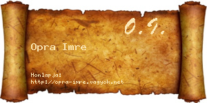 Opra Imre névjegykártya